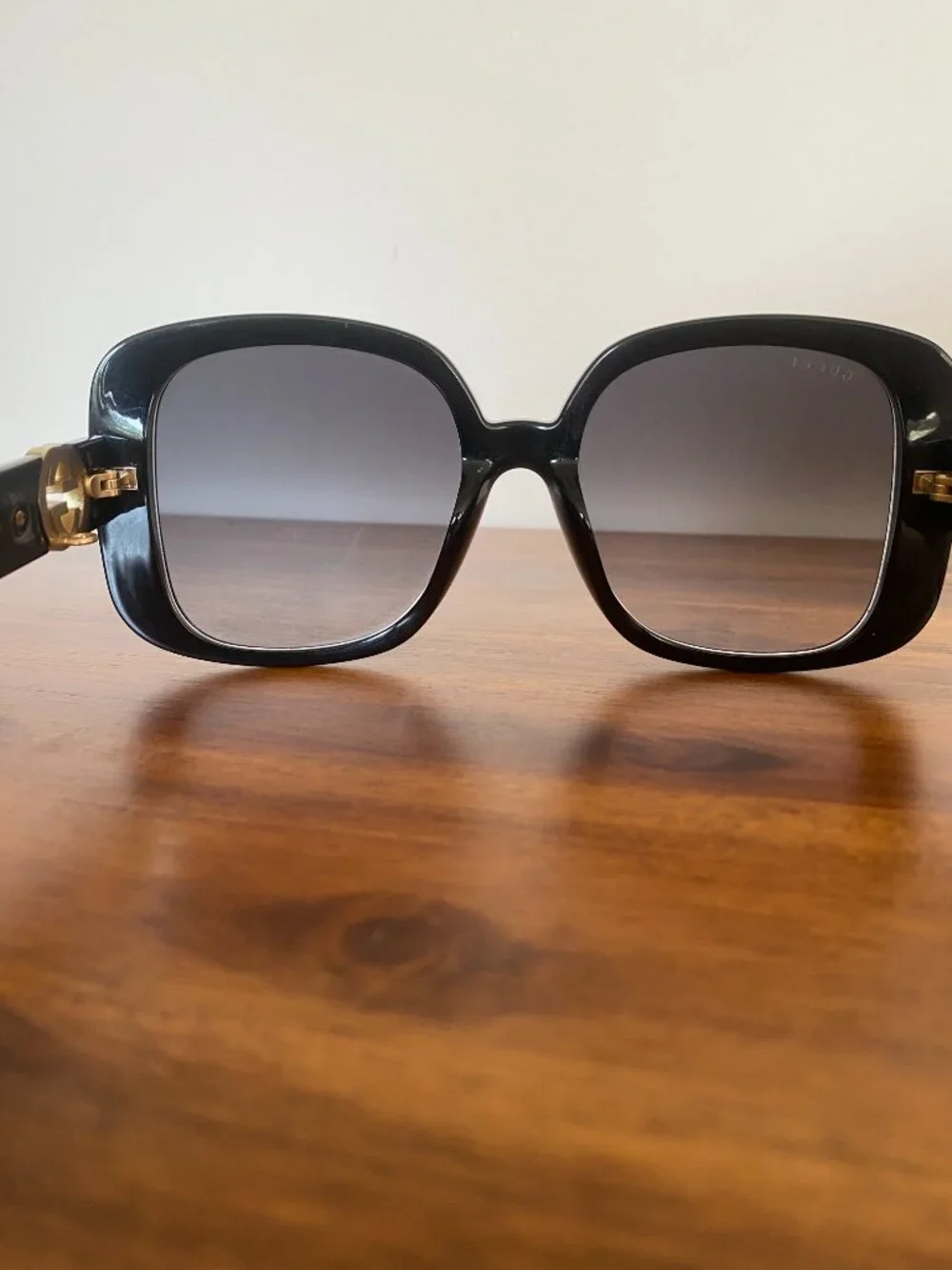 Gucci Black Large Square Frame Sunglasses